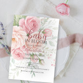 Baby in bloom | baby shower invitation template einladung
