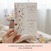Baby in Bloom Baby Shower Invitation Wildflowers Einladung