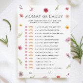 Baby in Bloom Baby Shower Mommy oder Daddy Game Ca Einladung