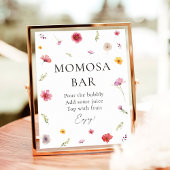 Baby in Bloom Baby Shower Momosa Bar Poster
