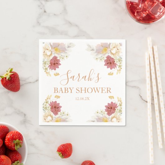 Baby in Bloom Baby Shower Napkins Serviette (Beispiel)