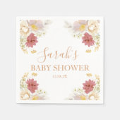 Baby in Bloom Baby Shower Napkins Serviette (Vorderseite)