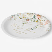 Baby in Bloom Baby Shower Pappteller (Schrägansicht)