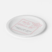 Baby In Bloom Baby Shower Pappteller (Schrägansicht)