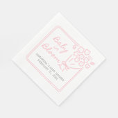 Baby In Bloom Baby Shower Serviette (Ecke)