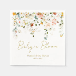 Baby in Bloom Baby Shower Serviette