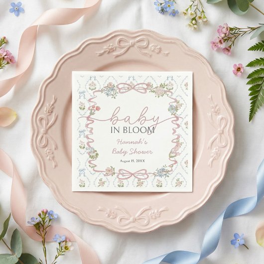 Baby in Bloom Baby Shower  Serviette