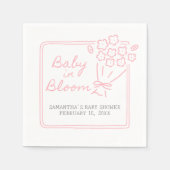 Baby in Bloom Baby Shower Serviette (Vorderseite)