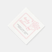 Baby in Bloom Baby Shower Serviette (Ecke)