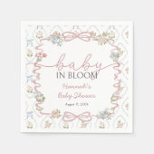 Baby in Bloom Baby Shower  Serviette (Vorderseite)