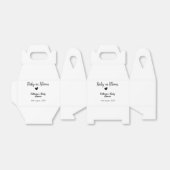 Baby in bloom baby shower simple black heart date geschenkschachtel (Ungefaltet)