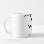 Baby in bloom baby shower simple black heart date kaffeetasse (Links)