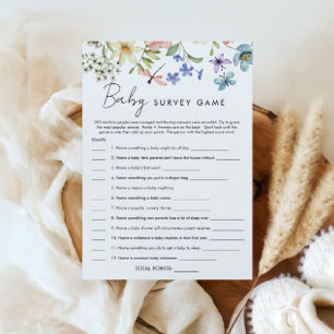 Baby in Bloom Baby Shower Spielkarte Einladung
