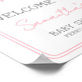 Baby In Bloom Baby Shower Welcome Sign Poster (Ecke)