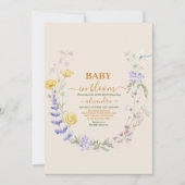 Baby in Bloom Baby Shower Wild Baby Einladung (Vorderseite)