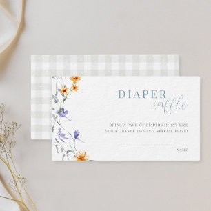 Baby in Bloom Baby Shower Windel-Raffle Begleitkarte