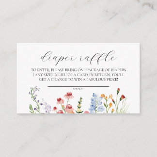 Baby In Bloom Baby Shower Windel-Raffle-Ticket Begleitkarte