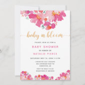 Baby in Bloom Baby Showfloral QR Code-Registrierun Einladung (Vorderseite)