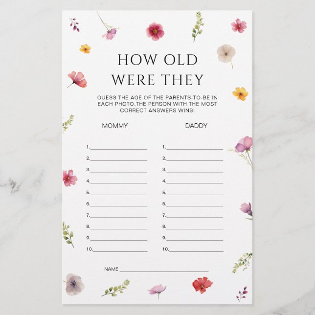 Baby in Bloom Baby Showroom Ratet Alter Spiel (Vorderseite)