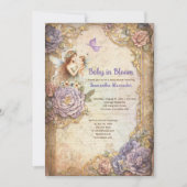 Baby in Bloom Babydusche Einladung (Vorderseite)