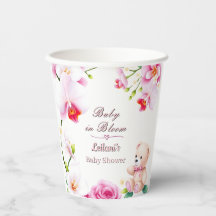 Baby in Bloom Babydusche für eine Papiertasse
