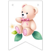 Baby in Bloom Babydusche für Mädchen Wimpelkette (Erste Fahne)