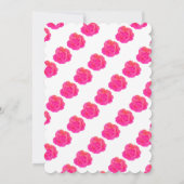 Baby in Bloom Babydusche Rosa Rose nach Maß Einladung (Rückseite)