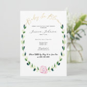 Baby in Bloom - Babydusche - Save the Date (Stehend Vorderseite)