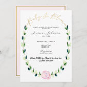 Baby in Bloom - Babydusche - Save the Date (Vorne/Hinten)