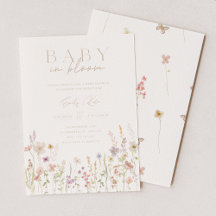 Baby In Bloom Babyparty-Einladung