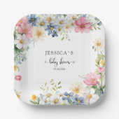 BABY IN BLOOM! Babyparty Pappteller (Vorderseite)