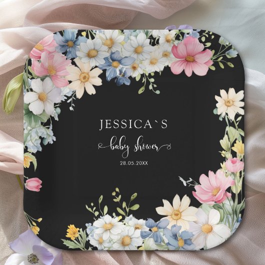 BABY IN BLOOM! Babyparty Pappteller