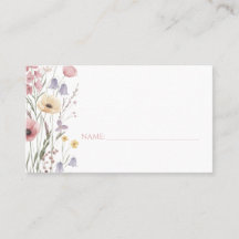 Baby in Bloom Babyparty Platzkarten Wildblumen