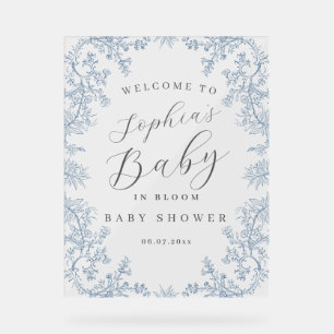 Baby In Bloom Babyparty Transparent Willkommenssch Acrylschild