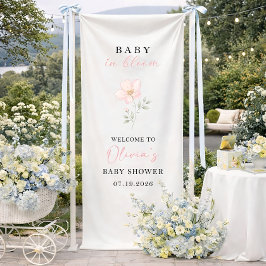 Baby in Bloom Babyparty-Willkommensschild, Persona Banner