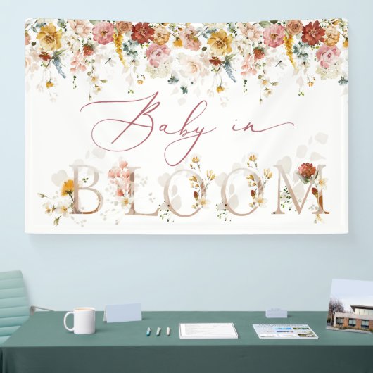 Baby in Bloom Backdrop Banner (Messe)