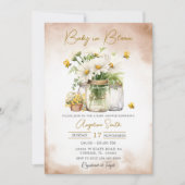 Baby in Bloom Bee Daisy Blume Babydusche Einladung (Vorderseite)