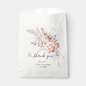 Baby in Bloom | Beige Spring Floral Baby Dusche Geschenktütchen (Vorderseite)