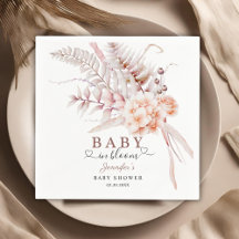 Baby in Bloom | Beige Spring Floral Baby Dusche