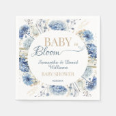 Baby in Bloom Blaue Wildblumen Botanik  Serviette (Vorderseite)