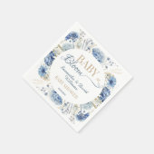 Baby in Bloom Blaue Wildblumen Botanik  Serviette (Ecke)