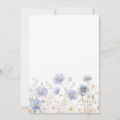 Baby In Bloom Blaue Wildblumen-Jungen-Baby-Party Einladung (Rückseite)