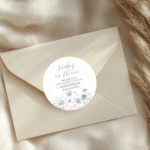 Baby In Bloom Blaue Wildblumen-Jungen-Baby-Party