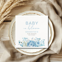 Baby in Bloom Blaues Florales Jungen-Baby-Shower 