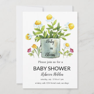 Baby in Bloom - Bloral Baby Dusche Einladung