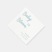 Baby in Bloom Blue Boy Baby Dusche Serviette (Ecke)