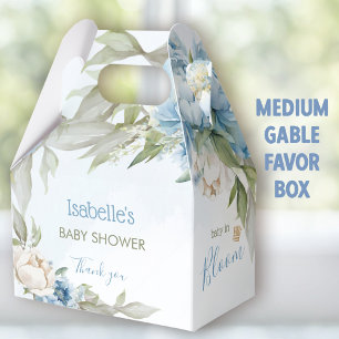 Baby in Bloom Blue Boy Babydusche Medium Gable Geschenkschachtel