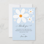 Baby in Bloom blue Daisy Baby Shower Einladung (Vorderseite)