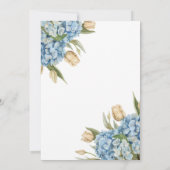 Baby in Bloom Blue Floral Baby Boy Einladung (Rückseite)