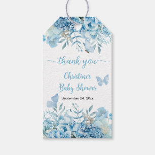 Baby in Bloom Blue Floral Baby Dusche Geschenkanhänger